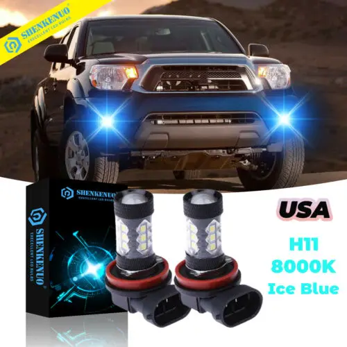 2 шт. светодиодные противотуманные фары H11 H8 8000K для TOYOTA Tacoma 2012-19 | Автомобили и