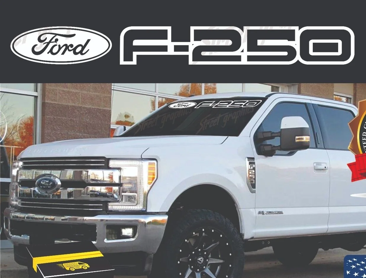 

Для F 250 Ford переднее ветровое стекло баннер наклейка Контур Подходит для F250 Trucks 45 "X5"