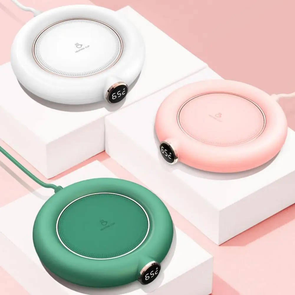 

USB Cup Warmer For Desk Auto Shutoff Coffee Cup Warmer Coffee Milk Tea Water Mug Heater 3 Temperature Adjustable LED Display H