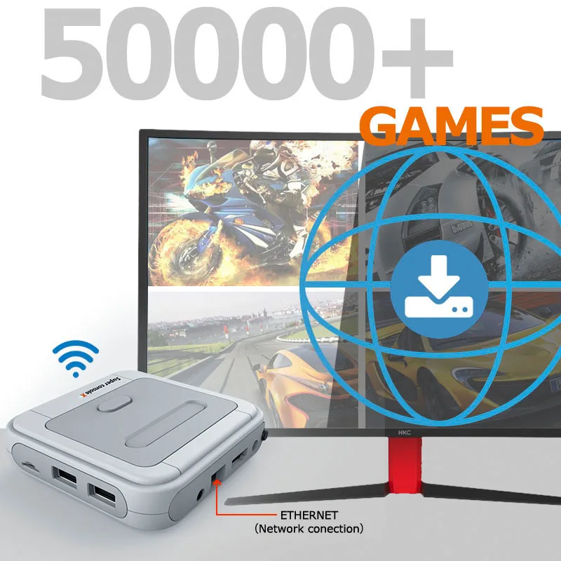 Супер консоль X видео игровые консоли Wi Fi 4K HD мини ТВ Ретро игровой плеер для