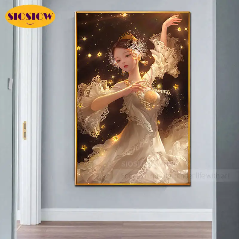 Алмазная 5d картина сделай сам вышивка крестиком танцующей девушки