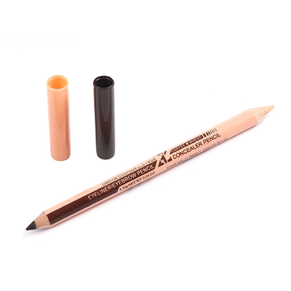 

1pc Pro 2 In1 Double Ended Eyeliner Stick Waterproof Long-lasting Eyeliner Eyebrow Pen+concealer Pencil Sexy Eye Makeup 3 Colors