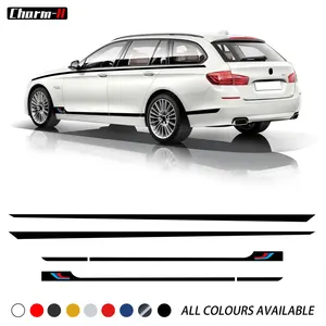 M Performance  спортивные полосатые наклейки на дверную боковую юбку, наклейка на пояс для BMW F20 F22 F30 F45 F32 F07 F10 G30 F06 F12