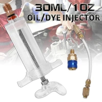 olomm new oildye injector 30ml 1 oz with low side quick coupler adapter 14 manual oiler oil injector adapter