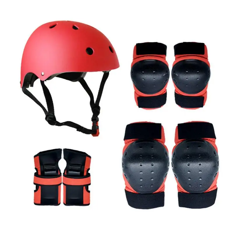 Protection Helmet Palm Guard Elbow Pads Kneelet Pad Gloves Men Women Cycling Safety Skating 7 pcs Sports Protective Set | Спорт и