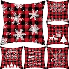 Рождественский чехол для подушки Zerolife, декоративные подушки красного цвета с надписью 