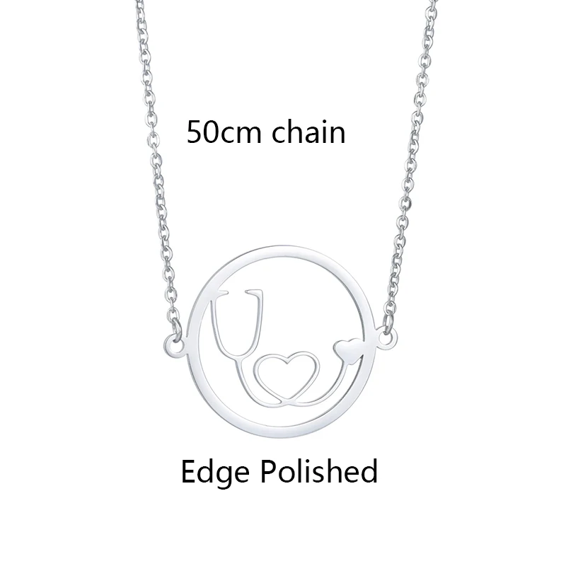 Женское колье с подвеской-стетоскопом из нержавеющей стали | Украшения и