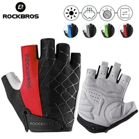 rockbros cycling gloves half finger bike gloves shockproof anti slip gloves bicycle riding gloves anti slip summer sports