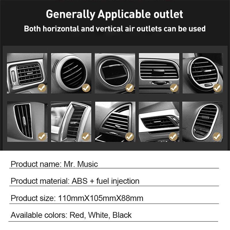 z10 gravity car phone holder air vent mount cartoon creative navigation cellphone stand for iphone 7 8 10 11 12 auto accessories free global shipping