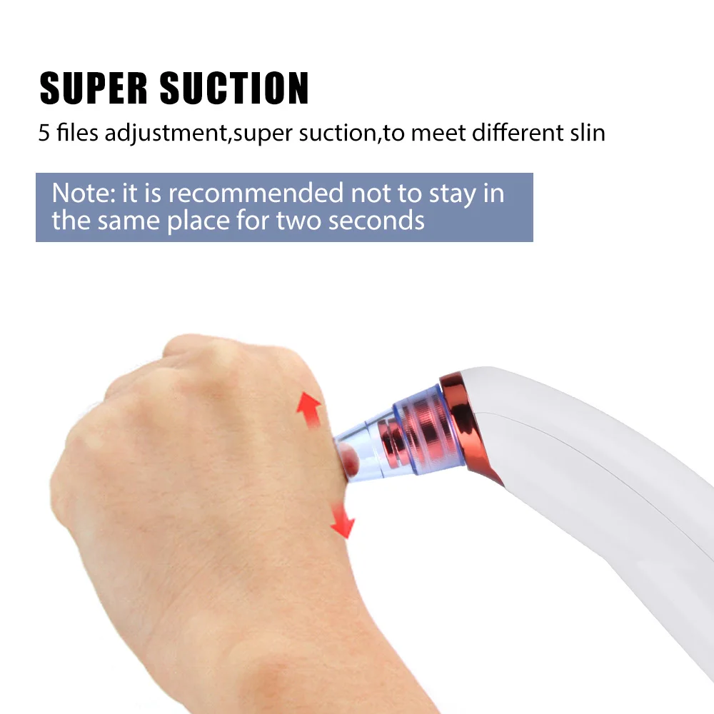 

Electric Blackhead Remover Machine Pore Vacuum Acne Pimple Suction Removal 5 in 1 Body Guasha Black Head Remover SPA Skin Care