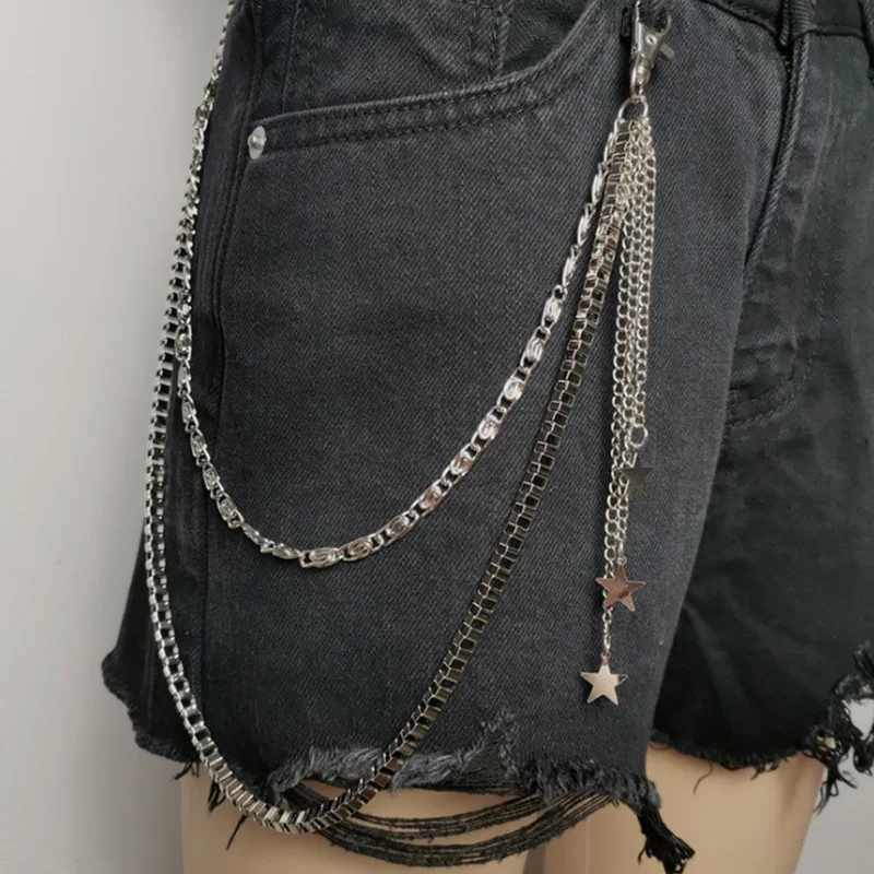 Punk Keys Chain for pants women men Cross keychain clip on chains belts punk jeans Rock Hip Hop jewelry | Украшения и аксессуары