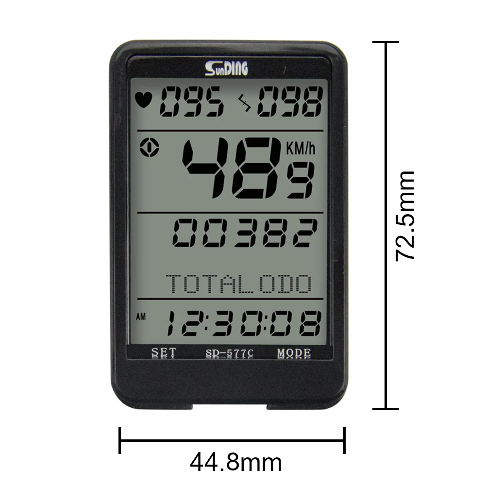 

Bike Computer Odometer Cycling Speedometer Portable Waterproof Wireless Backlight Display Bicycle Cycling Elements