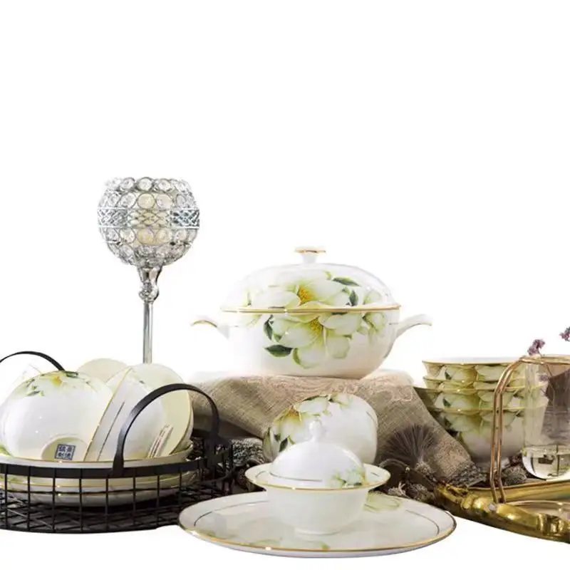 Тарелка керамическая для супа из костяного фарфора ложка тарелка стейка посуда