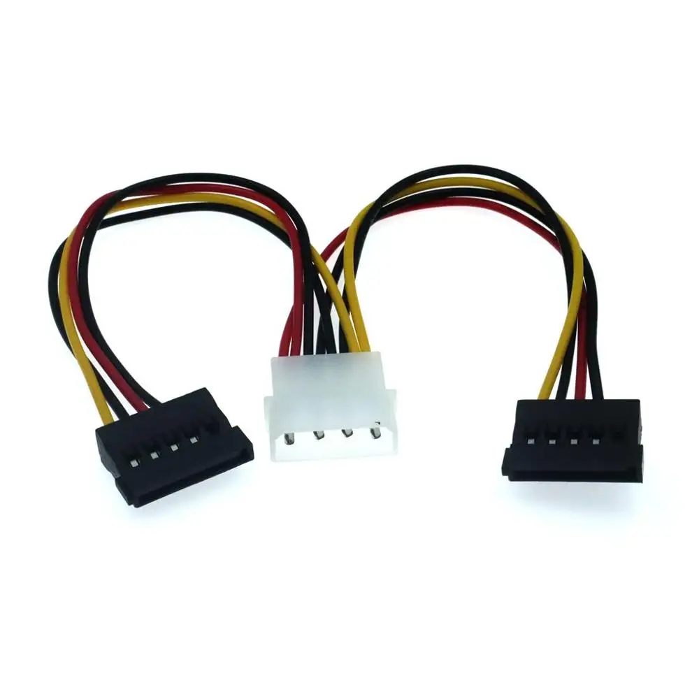 Male 4-Pin IDE Molex to Bus Y Splitter Line Converter Adapter for Serial ATA 2 SATA Hard Drive Power Cable image 2