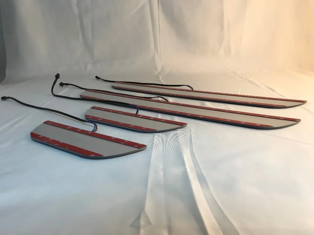 

Express delivery led door sill plate strip welcome light threshold guard protectors for jeep grand cherokee srt