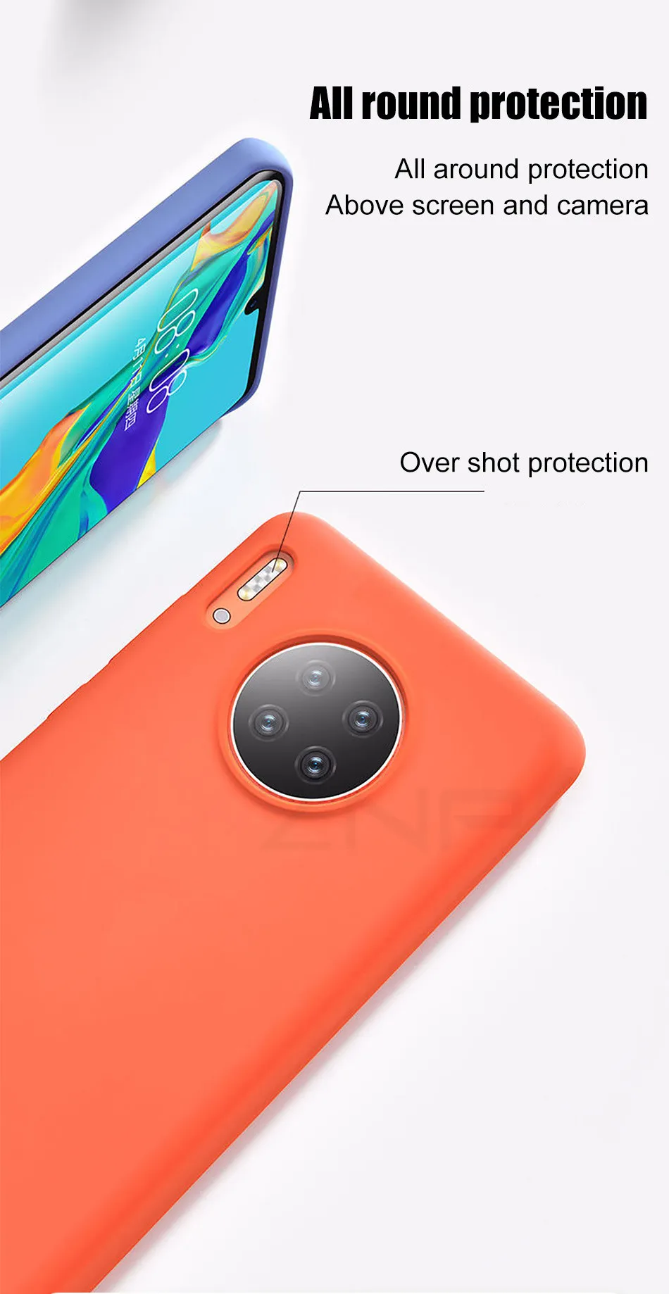 Чехол для телефона ZNP для huawei mate 20 10 30 P10 P20 P30 Pro Lite P Smart Z, жидкий силиконовый чехол для Honor 8x9 10 20 Lite Play