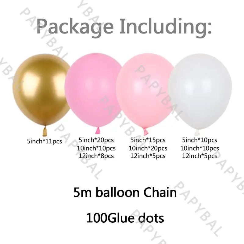 116 шт. набор воздушных шаров розового цвета | Дом и сад