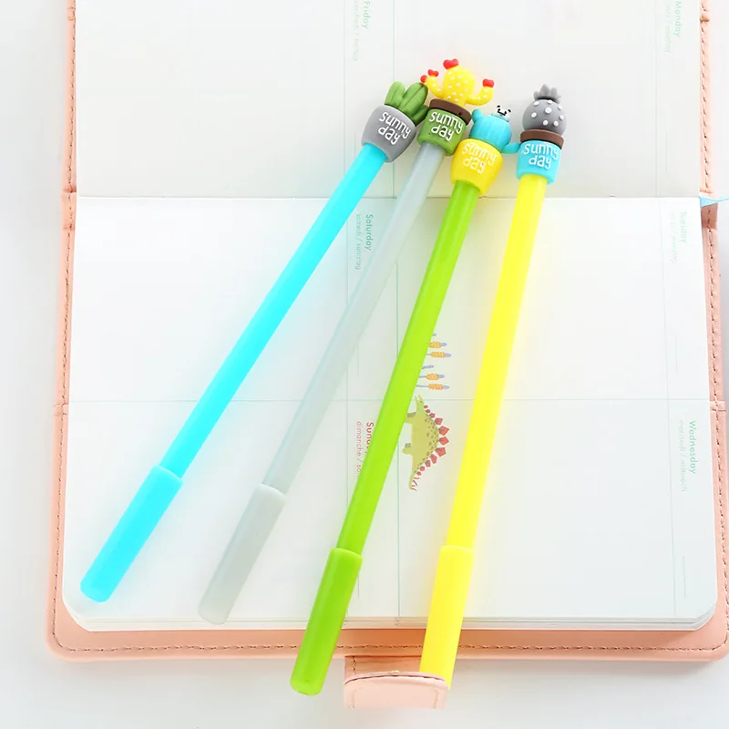 1 шт. Новая креативная гелевая ручка С КАКТУСОМ мерцающий мультяшный цвет высокое