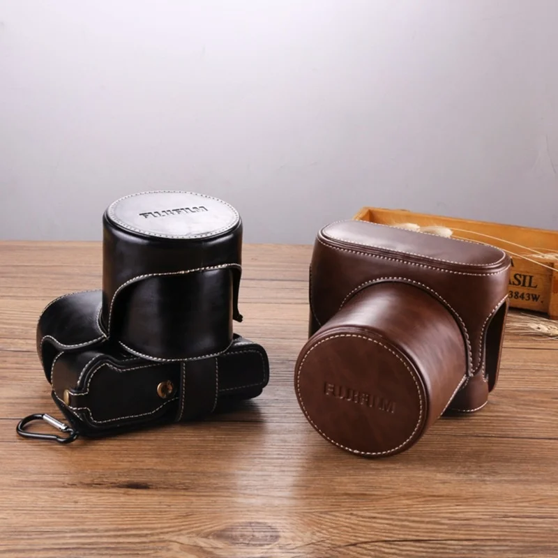 

Durable Exquisite Retro Leather Solid Color Protective Case For Fuji XT100+15-45mm/XT200+15-45mm Camera Bag Handbags Case