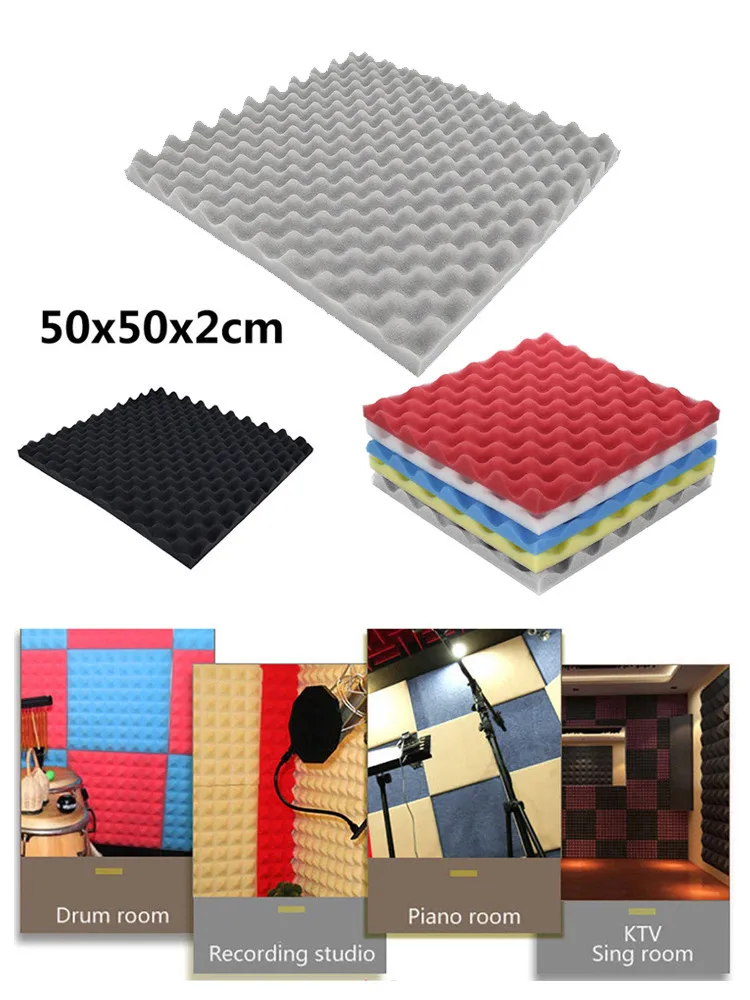 

Soundproof Foam Acoustic Foam Panel Sound Stop Absorption Sponge Room Studio Wedge Tiles Polyurethane Foam Ktv Adesivo De Parede