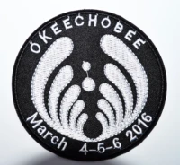 1x lake okeechobee like edm bass head dubstep embroidered iron on patches shirt hat jean shoes %e2%89%88 9 cm