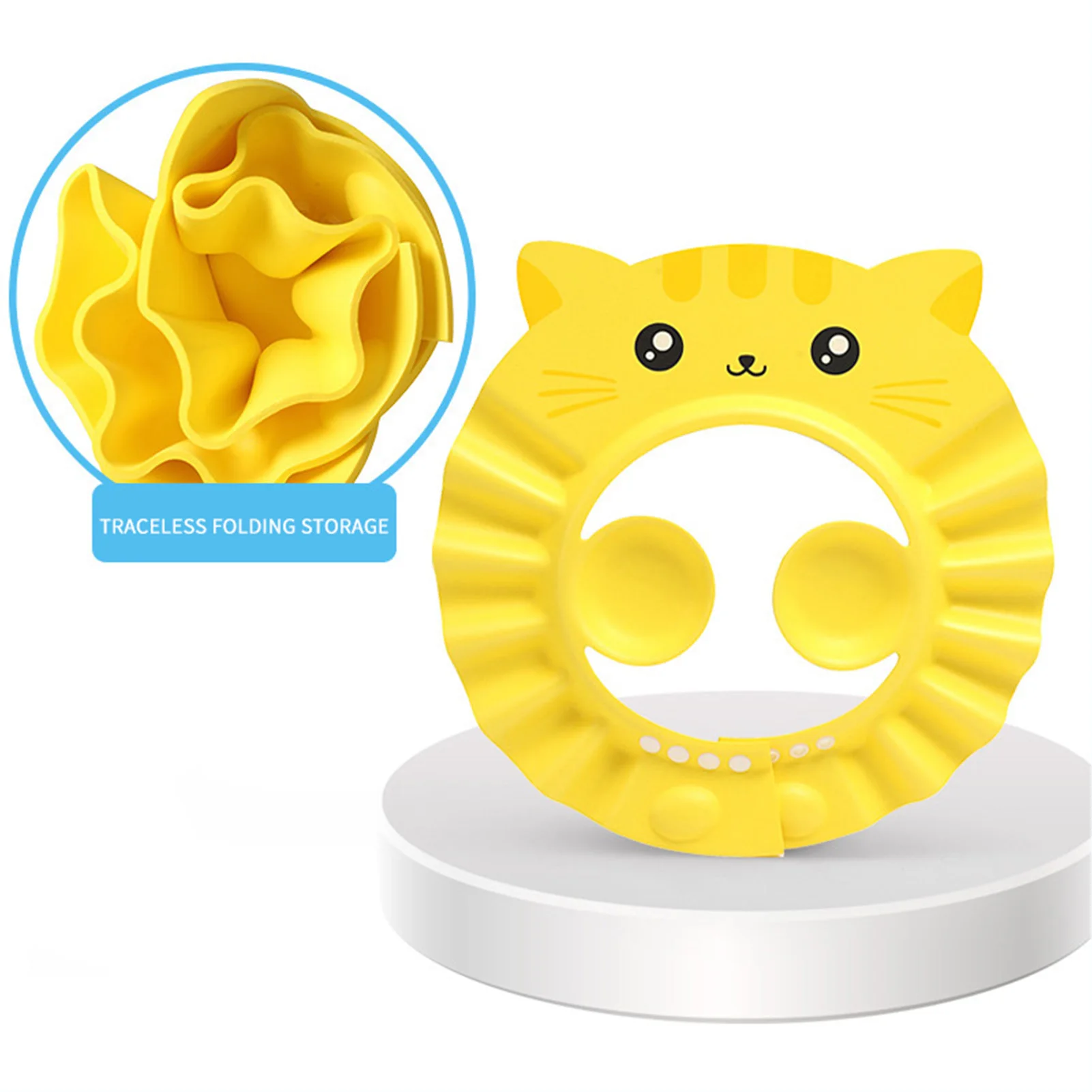 

Baby Bath Toys Shower Cap Wash Hat Newborn Infant Ear Protection Safe Children Kids Shampoo Shield Bath Head Cover Baby Care