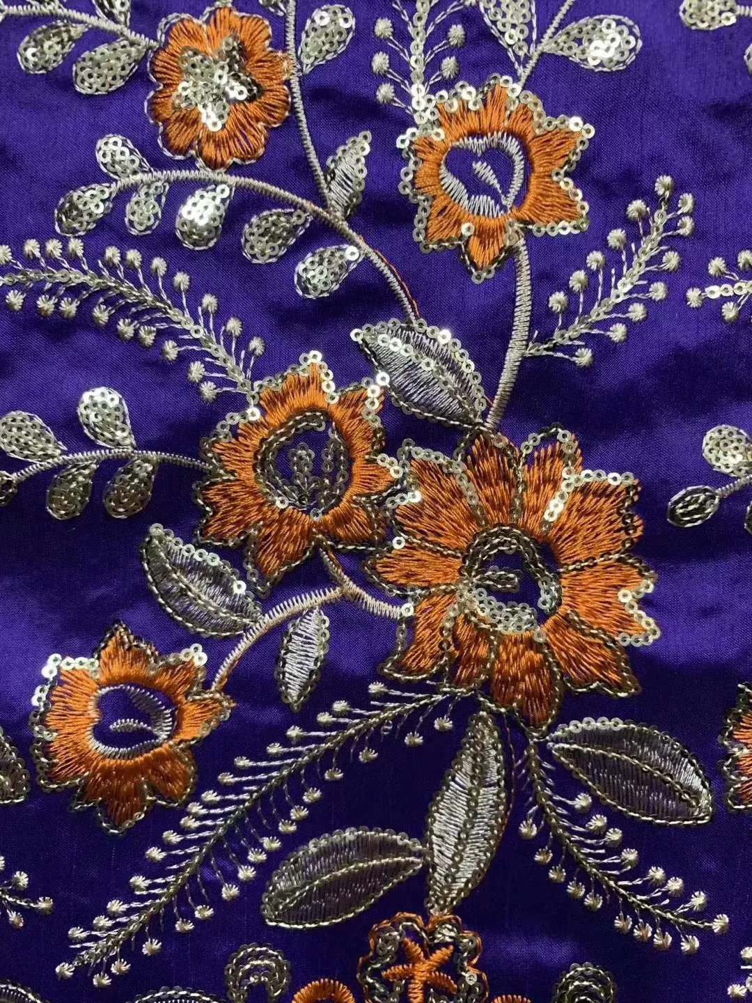 5 ярдов новейший фиолетовый дизайн блестки кружевные вышитые George нигерийская