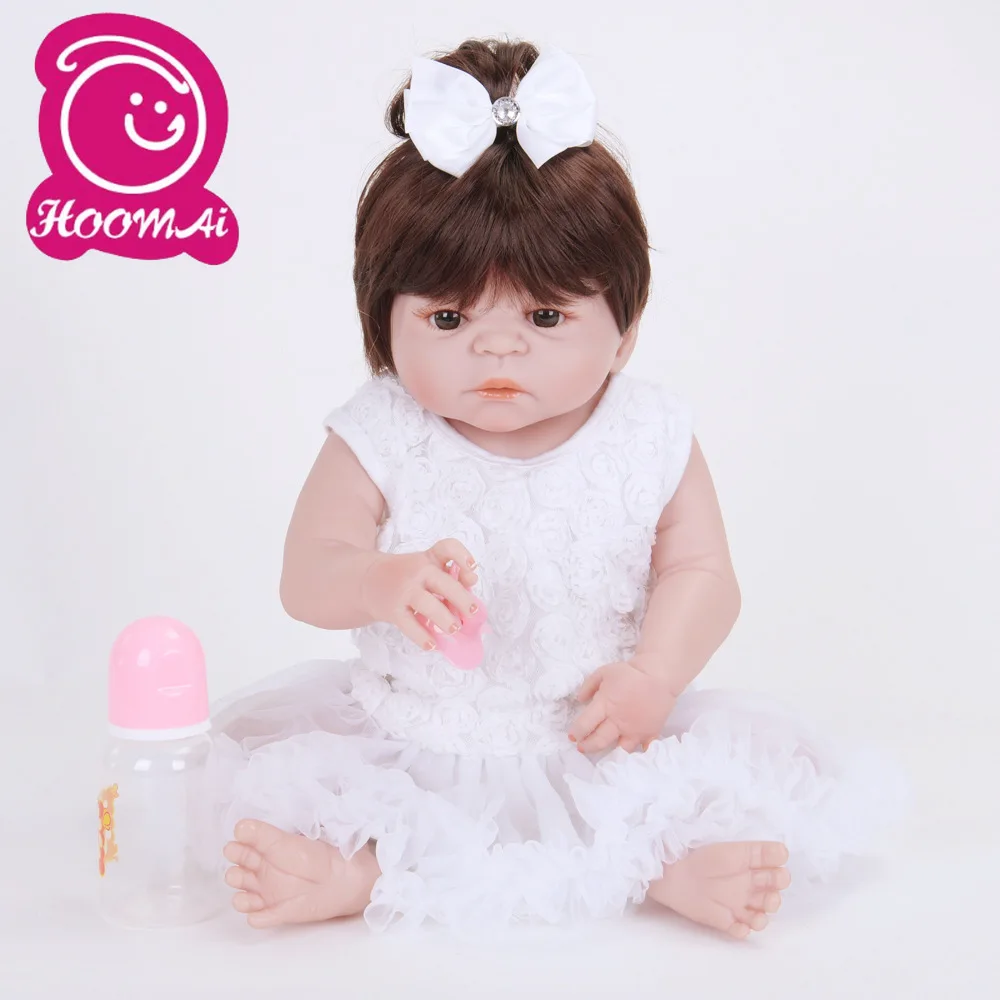 Полностью силиконовая виниловая Кукла Reborn Baby реалистичные куклы для девочек 22