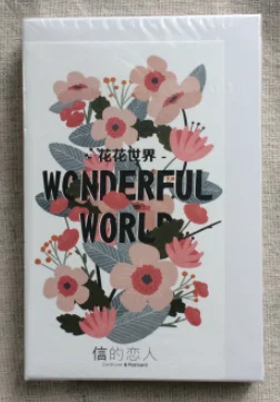 143mmx93mm flower world paper postcard(1pack=30pieces)