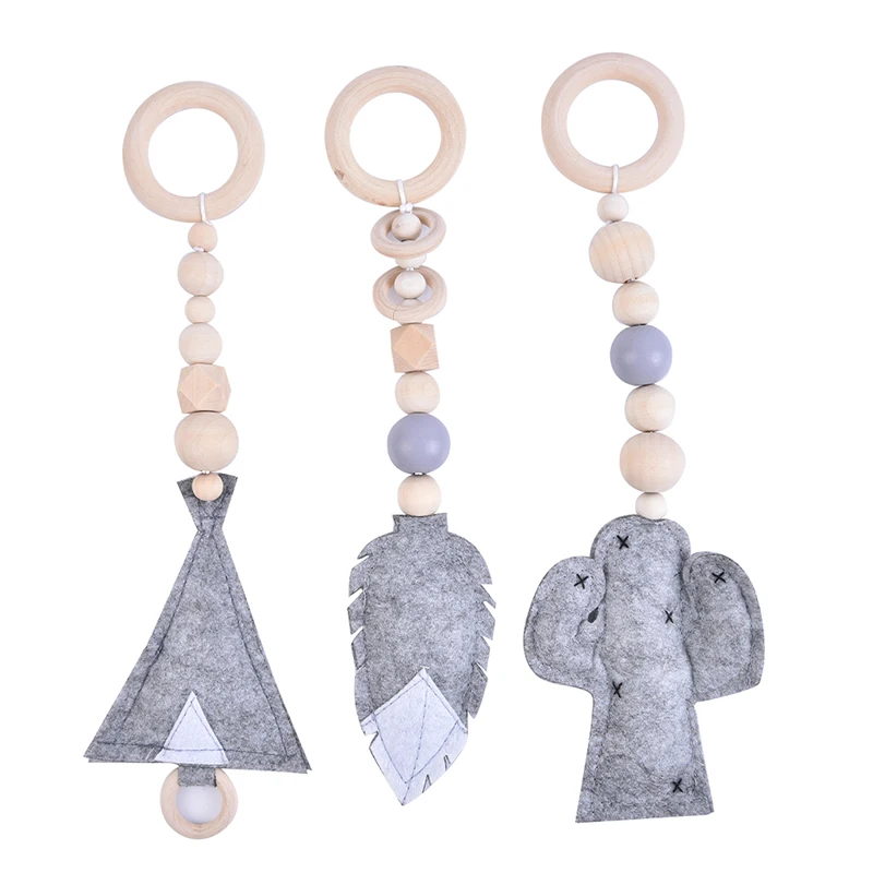 

Gym Toy Frame Sensory Nursery Kids Room Decoration Infant Clothes Wooden Rack