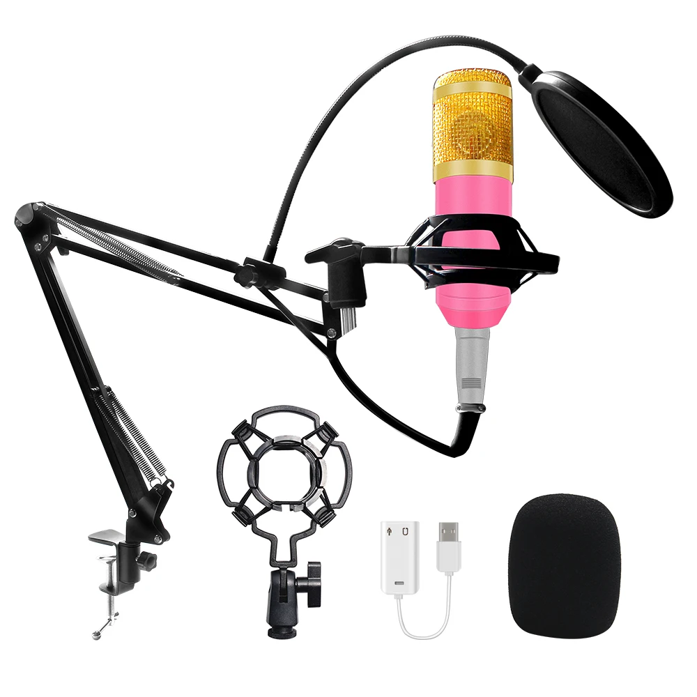 Профессиональный конденсаторный микрофон Bm 800 для караоке с поп-фильтром