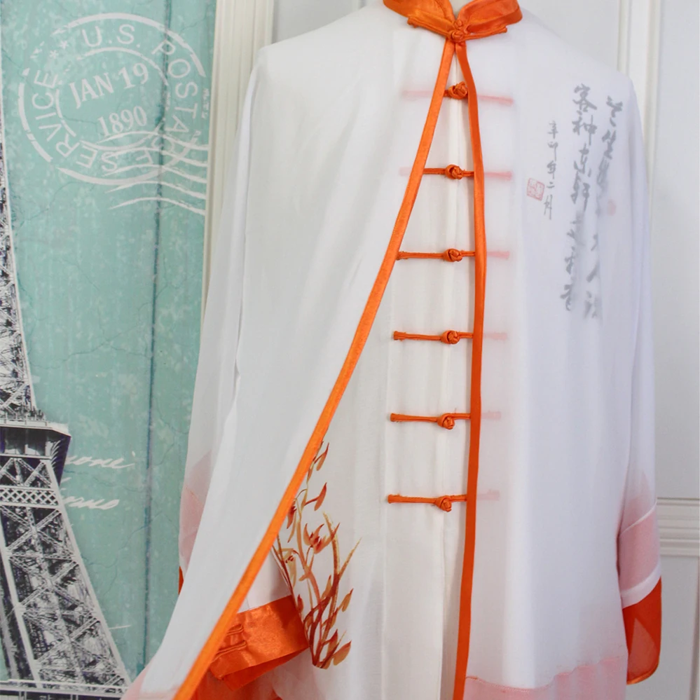 Женская хлопковая рубашка USHINE с вышивкой в китайском стиле для занятий кунг-фу