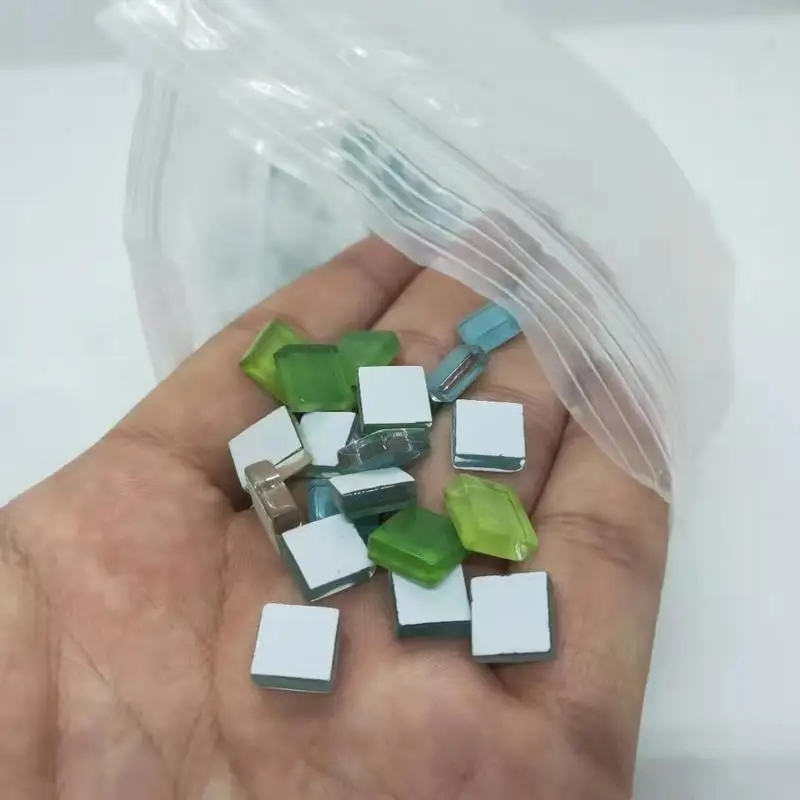 400 г/14 унций стеклянная мозаичная плитка в пластикопосылка вке 1*1 см квадратные