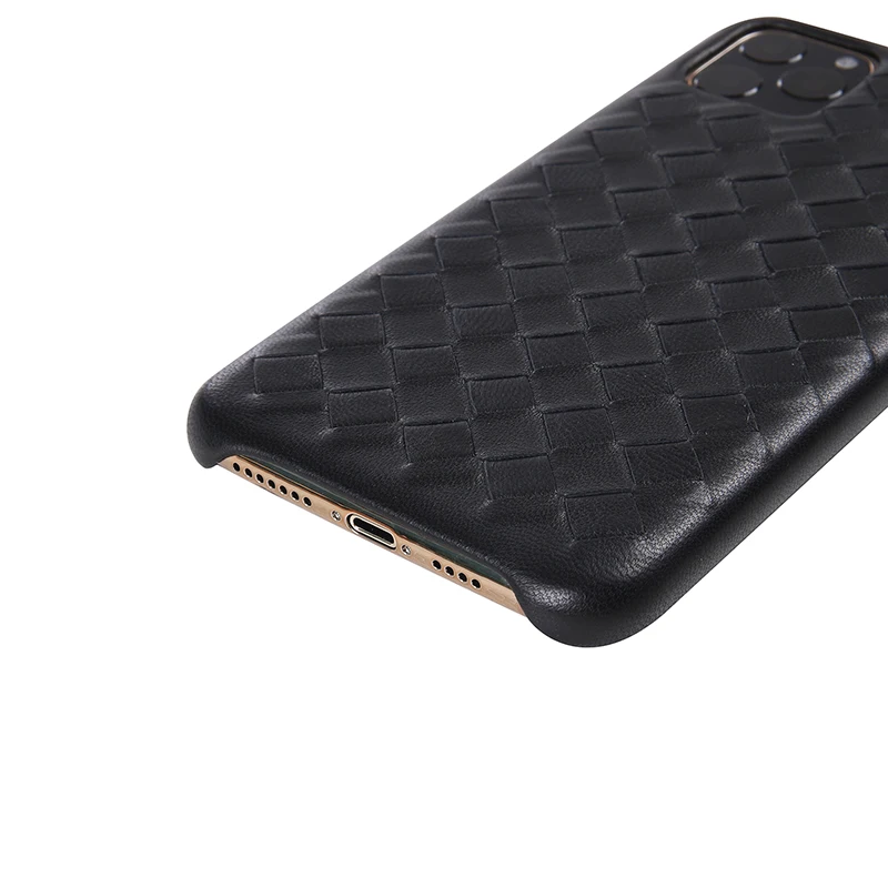 4 цвета для iPhone 11 Pro Max настоящий натуральный Овчина натуральная кожа чехол для телефона овчина задняя крышка крест ткачество металлическая кнопка