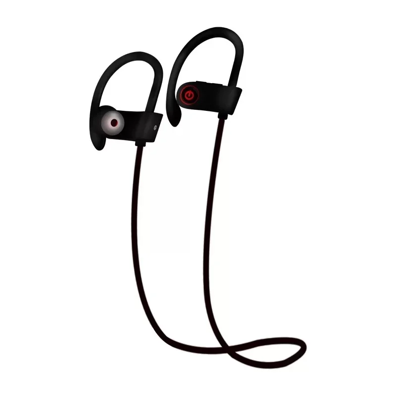Беспроводные спортивные bluetooth наушники водонепроницаемые в ухо гарнитура спортивные Беспроводные наушники для Iphone 7 X samsung huawei - Цвет: Черный