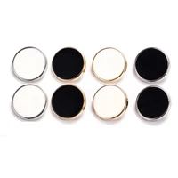 10pcs 11 5152025mm sewing accessories garment decoration buttons black small buttons for shirt fashion metal clothing buttons