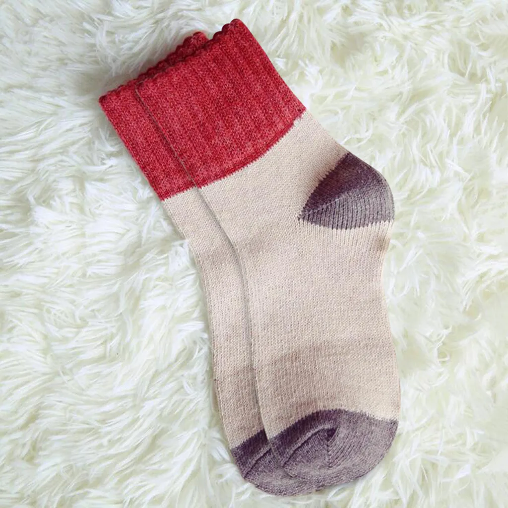 Мягкие дышащие носки Зимние женские модные повседневные теплые толстые