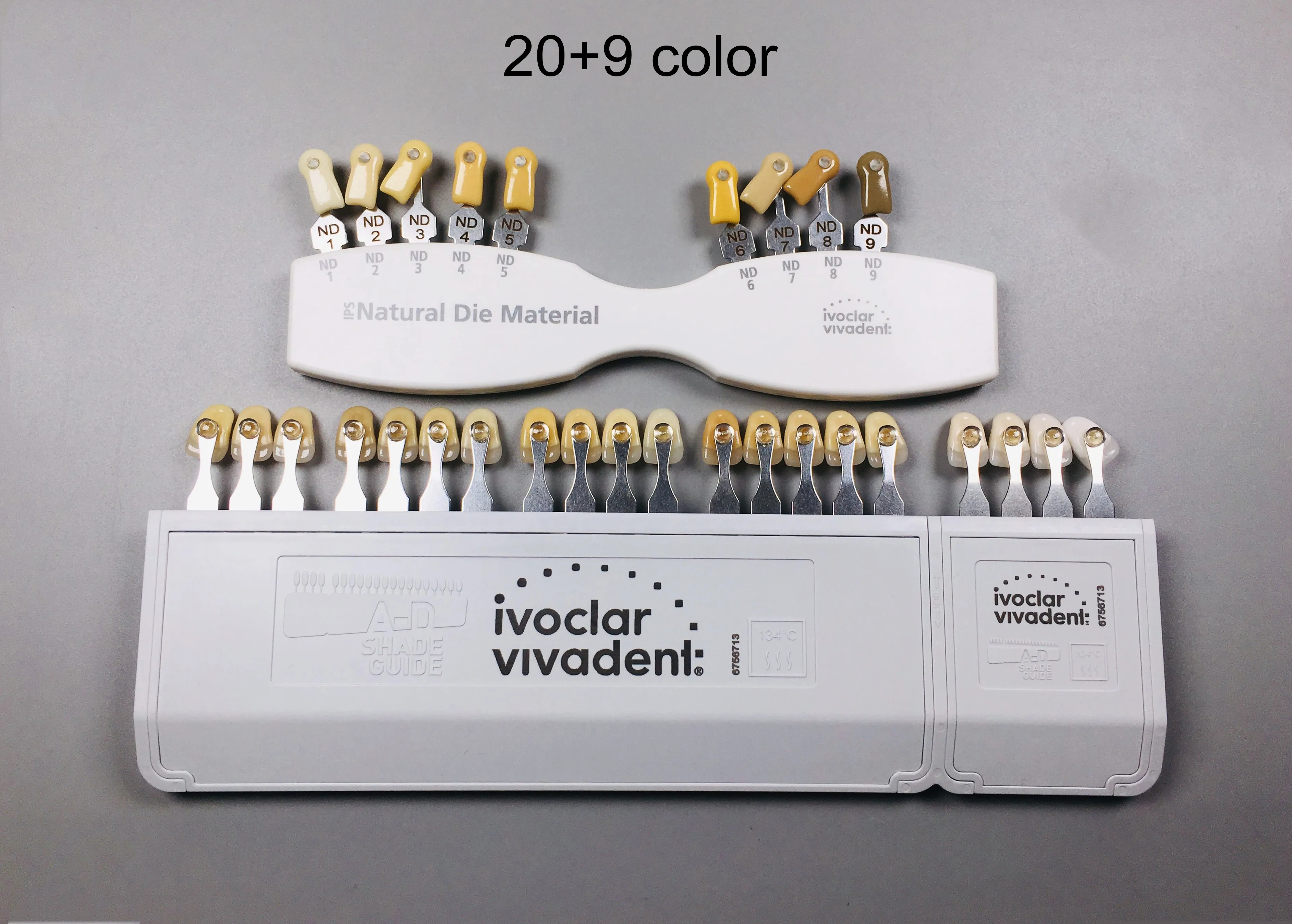 

1Pcs Dental Porcelain Teeth Denture Teeh Color Shade Board Guide Ivoclar Vivadent ND1-9 Abutment 20/16Color