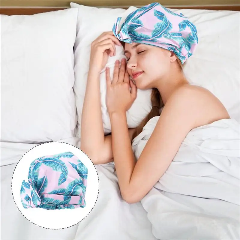

1pc Shower Cap Bathing Hat Waterproof Practical Elastic Spa Bath Supplies Shower Hair Wrap