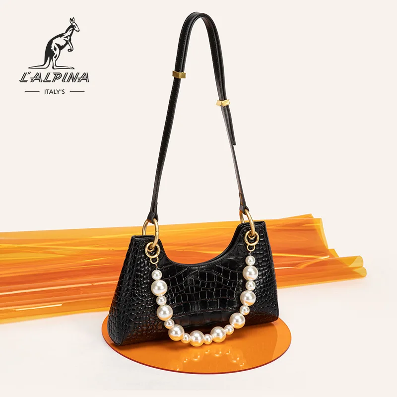 

Alpina Kangaroo Handbags Leather New Niche Retro Armpit Bag Baguette Bag Female Bag Women 's Messenger Bag Shoulder Bags Fashion