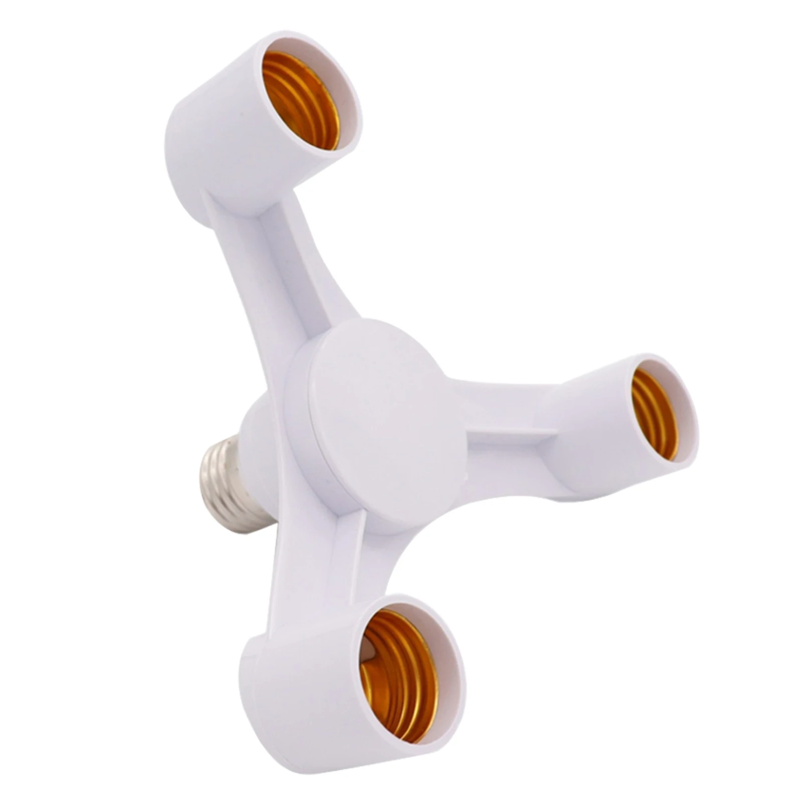 

3 In 1 Living Room Easy Install Durable Extended For LED Lamp Home Canteen Photo Studio Bulb Socket Splitter E27 To E27 ABS Base
