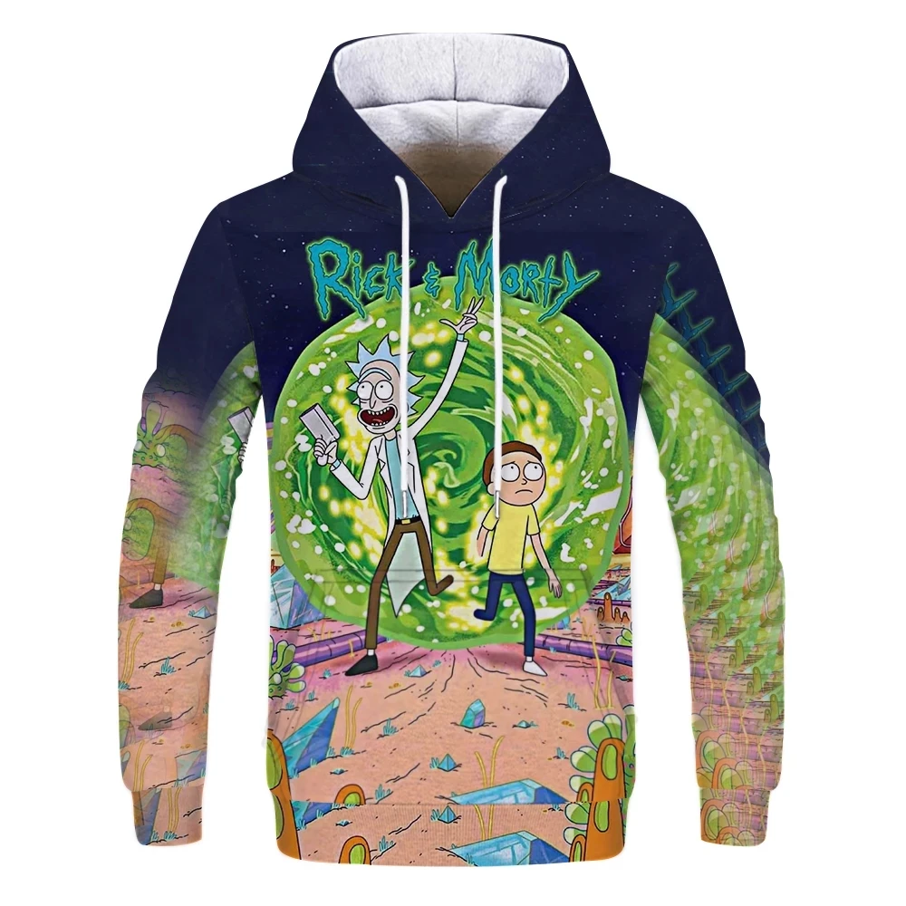 

2021 latest men's and women's hoodies 3D Rick Morty print custom couple shirt casual hoodies men loose Hoodies