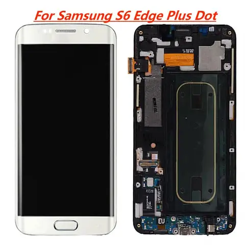 Для Samsung S6 Edge Plus G928F дисплей с рамкой Super AMOLED с точкой 5,7 дюйма SM-G928F ЖК-дисплей с сенсорным экраном ремонт