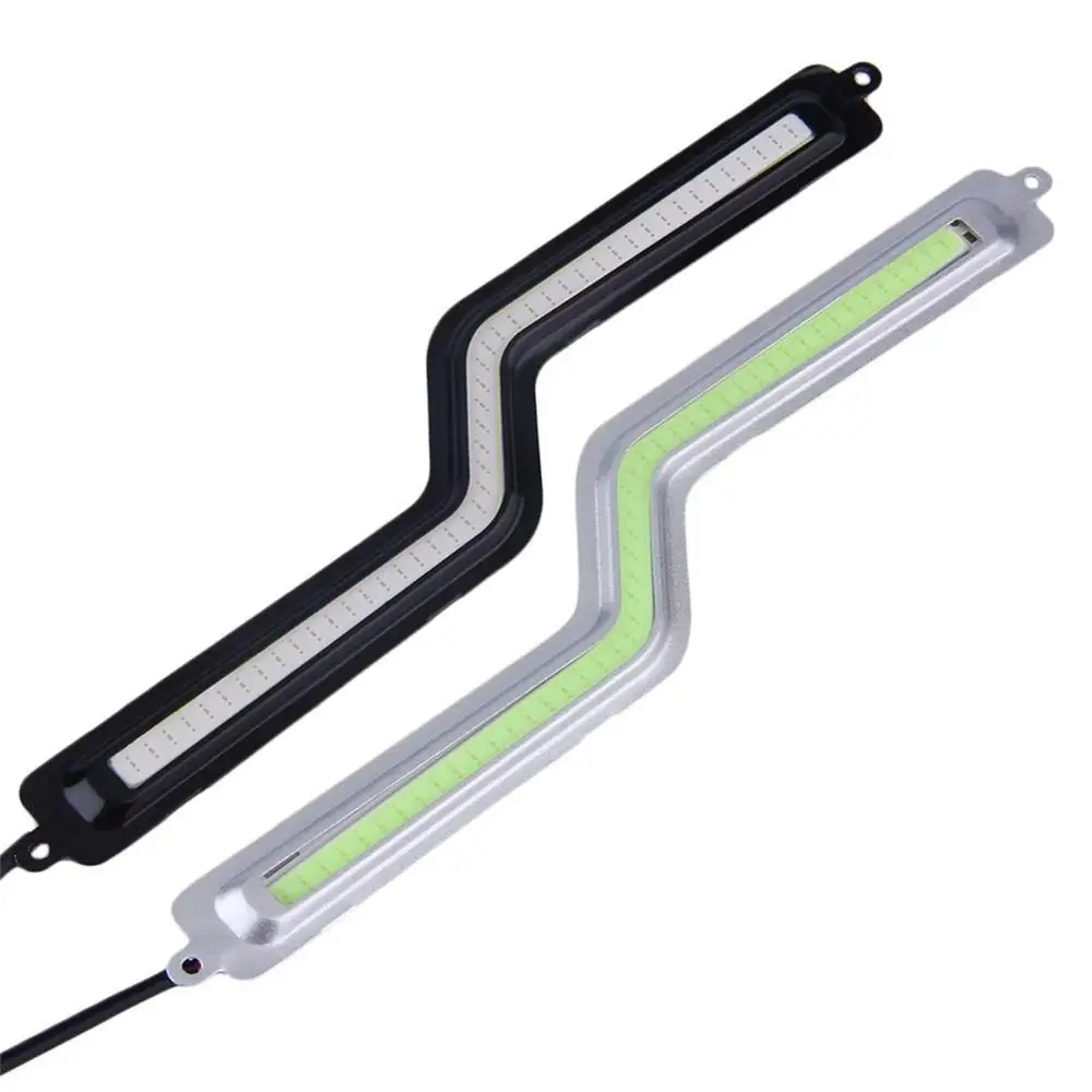 

1 pcs LED COB daytime running lights Z Shape Car Auto DRL Driving Daytime Running Lamp Fog Light White 12V Hot Free Shipping