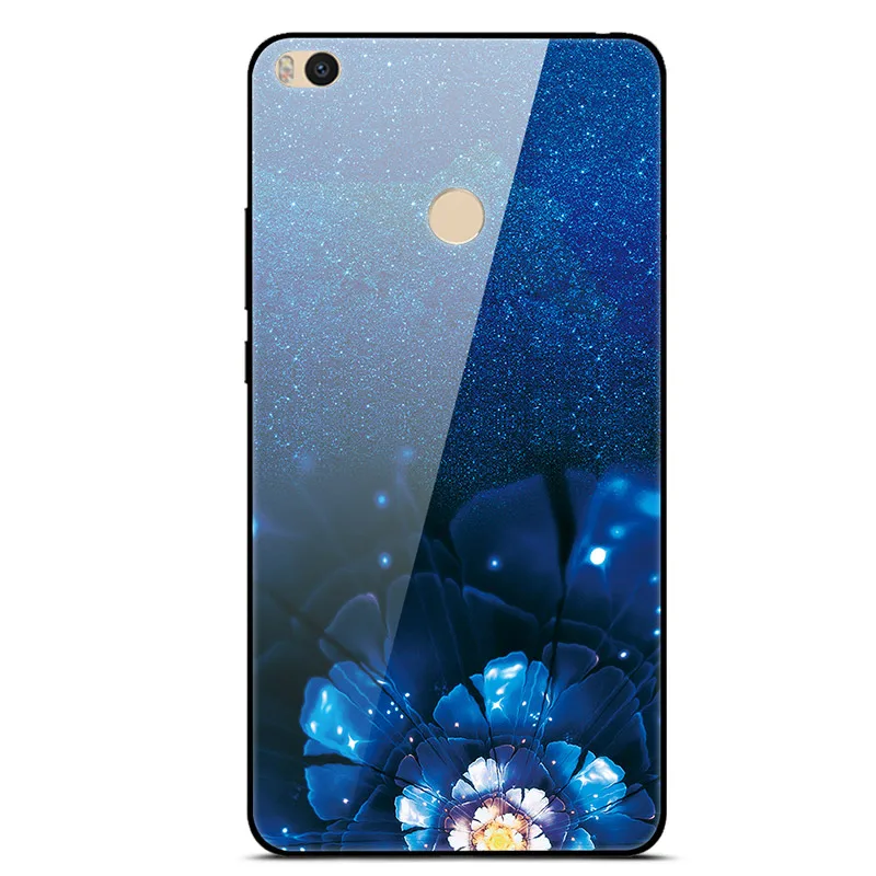 36 Для Xiaomi mi Max 2 Чехол жесткая задняя крышка из закаленного стекла для Xiaomi mi Max2, мягкий силиконовый чехол-бампер из ТПУ для mi Max 2, чехол для телефона s - Цвет: 36