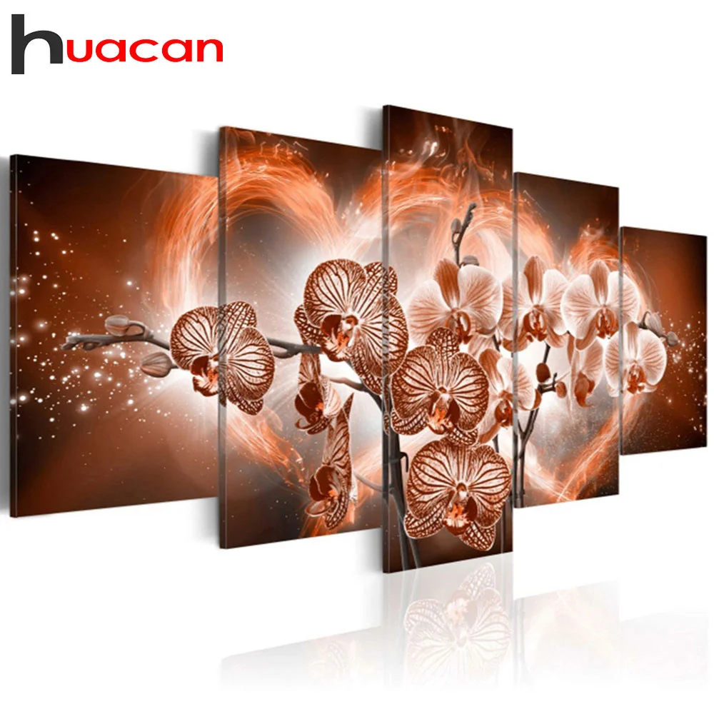 5D алмазная вышивка сделай сам цветок живопись крестиком полная фотография 5 шт.