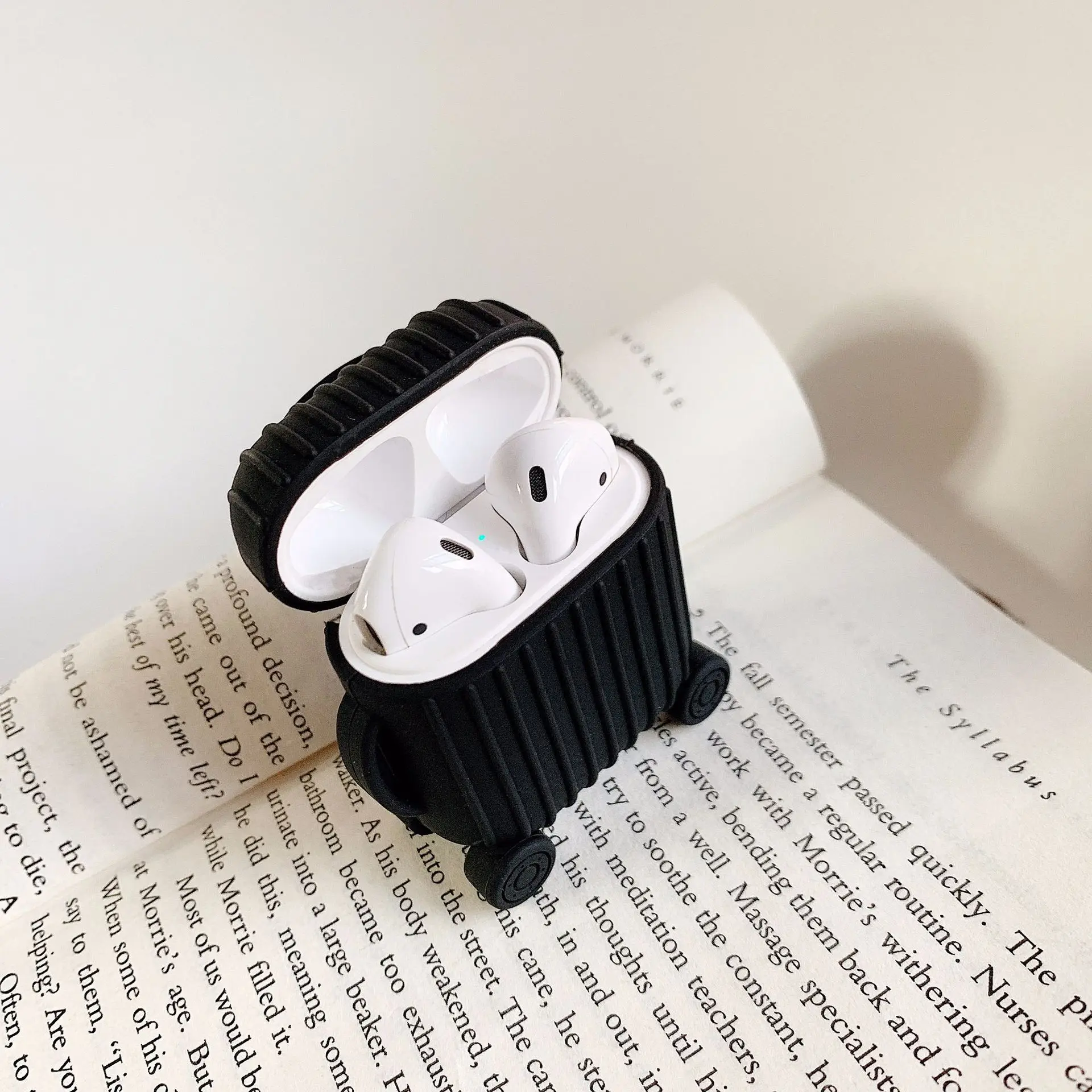 Чехол для Apple AirPods модный милый чехол костюма багажника Airpods 2 дизайн багажа Bluetooth