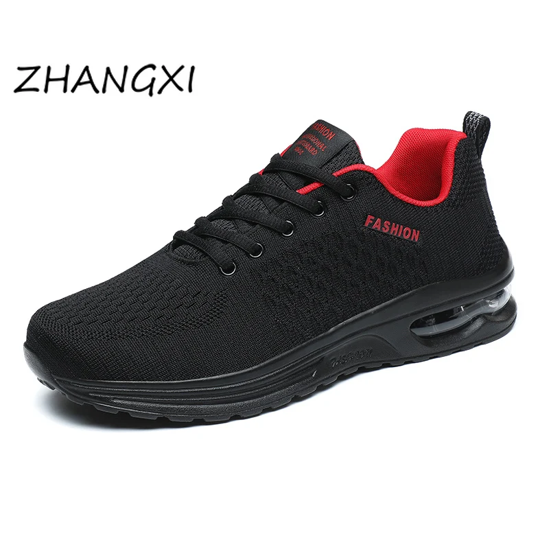 

Man Sneakers for Men Rubber Black Running Shoes Breathable Fabri Sport Shoes Male Female Air Cushion Sneakers Male Shoes Walking