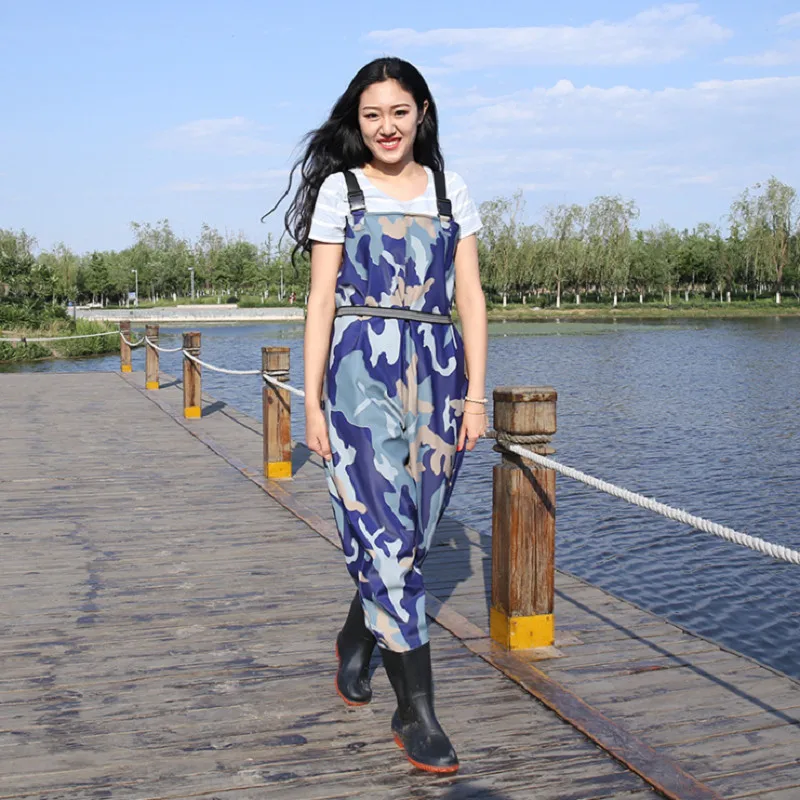 Водонепроницаемые Синие камуфляжные рыболовные сапоги для рыбалки комбинезоны