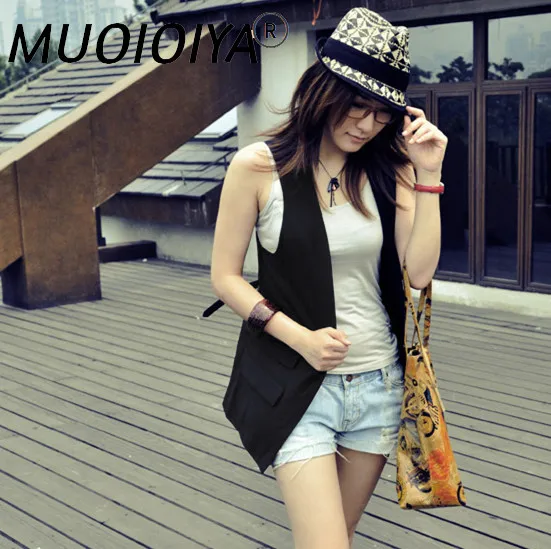 

Женский жилет без рукавов, повседневный жилет с V-образным вырезом в Корейском стиле, весна-лето 2021